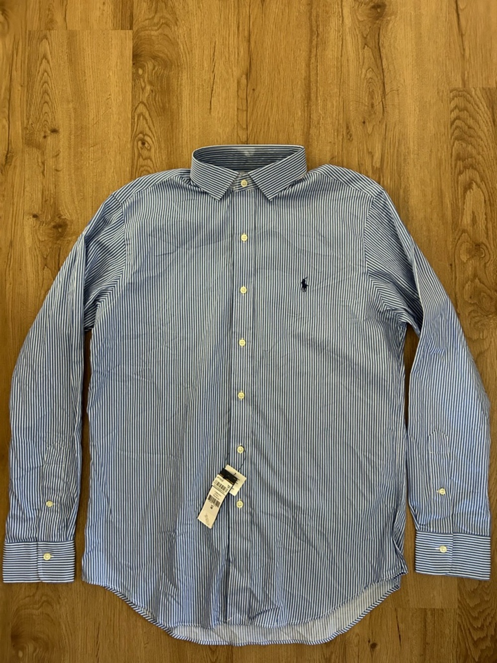 Polo by Ralph Lauren Blue and White Striped Button-Down Shirt